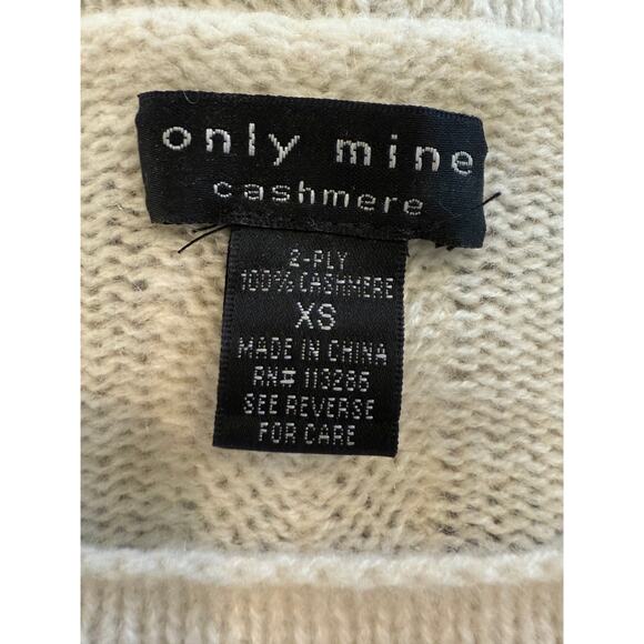 Only Mine Nautical Striped Cashmere sweater Ivory Navy Blue XS - Picture 5 of 5